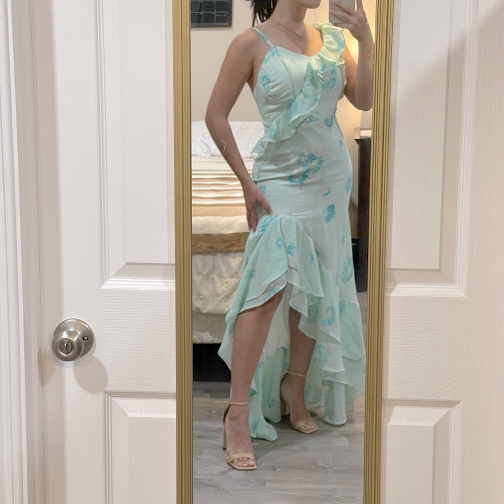 Custome-made Ruffle floral dress